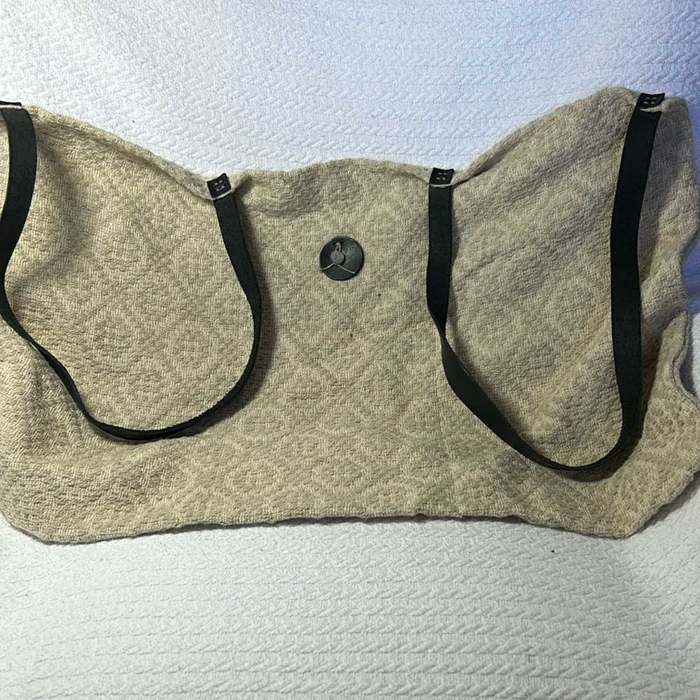 Unbranded Great Condition Unique Folding Cream Cotton Tote